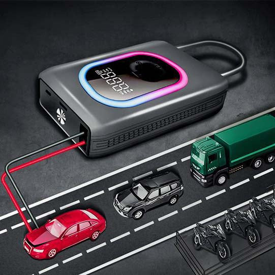 5-IN-1 PORTABLE MULTIFUNCTIONAL CAR AIR PUMP & JUMP STARTER 5-IN-1 PORTABLE MULTIFUNCTIONAL CAR AIR PUMP & JUMP STARTER